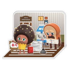 麵包理髮廳 壓克力立牌 巧可 120 x 83 mm, 1個