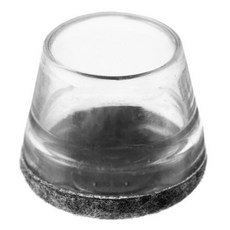 comet Home 防滑透明椅腳套, 灰色, 16個