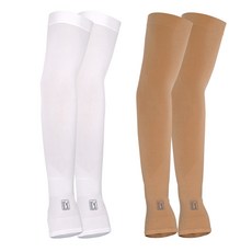 PGA TOUR 涼感袖套 手指款 2款, 白色 + 膚色, 2套