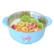 Collie Esther Bunny 安全手柄碗 S, 1個, 藍色