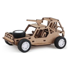 YoungModeler 英工房 DIY木製迴力越野車 TM581, 1個