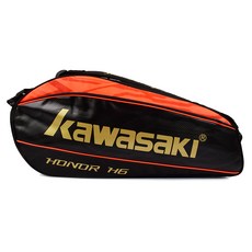 kawasaki 川崎 羽球袋 KBB-8925, 黑色 + 橘色, 1個
