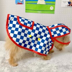 JUBICO 狗狗斗篷雨衣 + 收納袋組合, 藍色, 1套