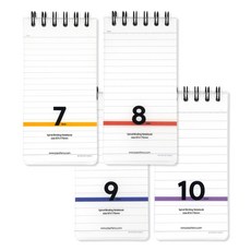 POPO FANCY Line PP桌面筆記本4件套, 混合色, 4個