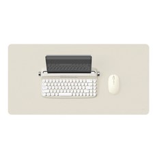 actto Retro2 皮革 Lumi 寬版滑鼠長桌墊 MP-63, 1個, 沙米色