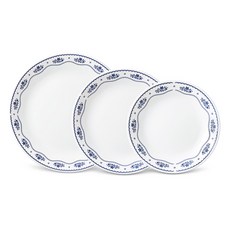 Corelle Brands 康寧餐具 法式蕾絲圓盤3件組, 1套, 원형접시소 + 원형접시중 + 원형접시대, 混合色