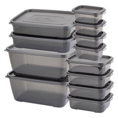 EASY&FREE 可堆疊微波實用密封保鮮盒組 黑色, 1組