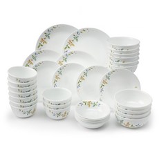 Corelle Brands 康寧餐具 浪漫花園 10人份 韓式基本餐具組 34p, 混合色, 餐具6種, 1套