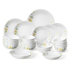 Corelle Brands 康寧餐具 浪漫花園 6人份 韓式餐具組 25件組, 混合顏色, 餐具 25件