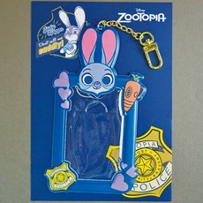 迪士尼茱蒂卡夾鑰匙圈, 1個, 混色