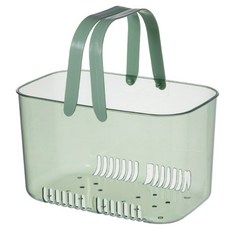 MONACO OLIVE 透明排水沐浴籃, 綠色