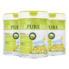 퓨어락 로열플러스 분유 1단계, 800g, 3개