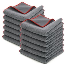 ACEPEED 雙面超細纖維麂皮吸水洗車巾 30 x 30 cm, 混合色, 12個