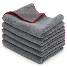 ACEPEED 雙面超細纖維麂皮吸水洗車巾 30 x 60 cm, 混色, 5個