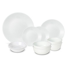 Corelle Brands 康寧餐具 Just White 雙人韓式家用餐具組 10件組, 單一顏色, 6種