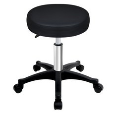 comet Home 皮革升降旋轉圓椅 36 x 36 x 44~56cm, 黑色, 1個