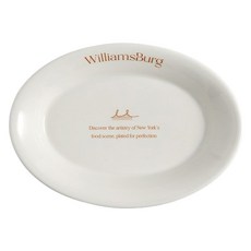 Williams Burg Lettering橢圓形瓷碗 26cm, 1個, 棕色