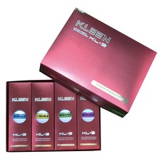 KLEEN 360度瞄準線3層高爾夫球組 KL-3, 黃色 + 綠色 + 藍色 + 紫色, 1組