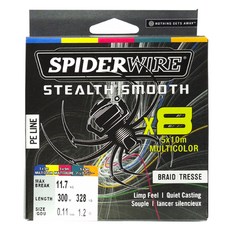SPIDERWIRE Smooth 8 5色編織線 300m, 1個, 藍色 + 黃色 + 紅色 + 綠色 + 橘色