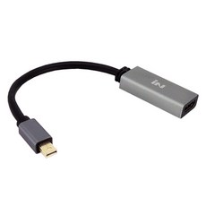 인네트워크 mini DP to HDMI 영상 변환 젠더 알루미늄, IN-ACTMDPH19AL, 1개