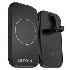 팔마켓 디씨네트워크 핸디 3 in 1 무선충전기, 블랙, 1개