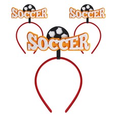 Allode 足球加油道具派對用髮帶, 13 黃色足球, 3個