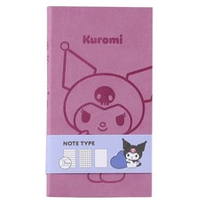 산리오캐릭터즈 쿠로미 핸디노트, 퍼플, 1개