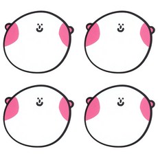 플라라 드로잉 티코스터 4p 세트, 얼굴, 1세트