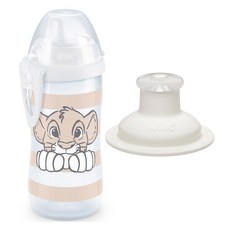 NUK First Choice鴨嘴兒童水杯+運動杯替換吸嘴組, 300ml, 1組, 獅子王