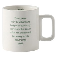 紐約WB印字陶瓷直筒馬克杯 320ml, 綠色, 1個