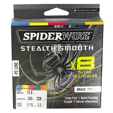 SPIDERWIRE Smooth 8 5色合股線 300m, 1個, 藍色 + 黃色 + 紅色 + 綠色 + 橘色