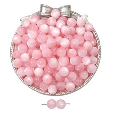 allode 多彩閃亮珍珠圓珠 DIY 串珠 8mm 10入組, 06 淺粉色, 4套
