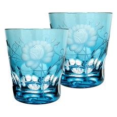 ARNSTADT Azure 玫瑰威士忌杯 藍色, 2個
