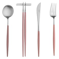 Cutipol Goa 晚餐餐具4件組, 民族粉紅, 湯匙 + 筷子 + 餐叉 + 餐刀