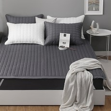 Seragio 絎縫鬆緊帶床墊, 炭灰色