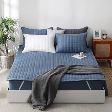 SERAGIO 鋪棉鬆緊帶床墊, 海軍藍