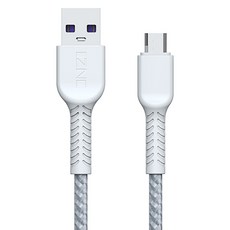 IZNC USB A타입-마이크로5핀 5A 고속 충전케이블 C65, 화이트, 1개, 1m 화이트, 1개, 1m