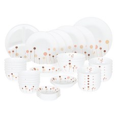 코렐 꽃솜 원형 10인 세트 36p, 1세트, 식기 36종, 혼합색상