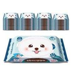 純萃 寵物與狗狗 中性濕紙巾 攜帶補充包, 40包, 10張