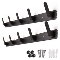 Sonjabisesang 圓角方形5孔衣架, 黑色, 2個