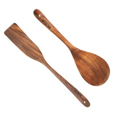 O'lbia 廚房工具 原木Welu雞蛋翻面鏟 + 鍋鏟組, 混合色, 1套, 雞蛋翻面鏟 + 鍋鏟