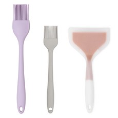 bella cuisine 矽膠雞蛋捲鍋鏟 + 油刷 2件組, 混色, 1套