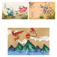 獻給長輩的孝親拼圖 民畫 7 蓮花圖 + 8 草蟲圖 + 9 鳳畫圖 套組, 1個