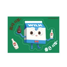 브레드이발소 빅데코 스티커, 윌크 시럽, 6개