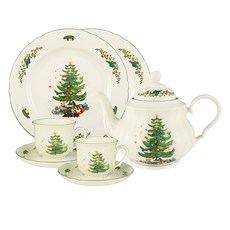 SeltmannWeiden 聖誕雙人組, 1套, 茶壺 + 咖啡杯 2p + 杯盤 2p + 圓盤 20cm 2p, 瑪麗路易絲