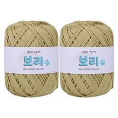 mamaknit Bori 編織線, 27 黃米色, 2個