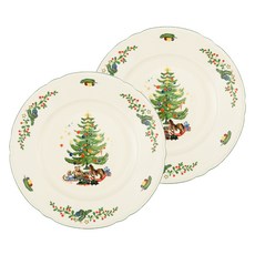 SeltmannWeiden Marie Luise Christmas聖誕樹造型圓形餐盤 27cm, 2個, 混色