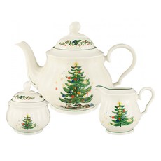 SeltmannWeiden 瑪麗路易斯 聖誕茶壺 1.1L + 奶罐 0.18L + 糖罐 0.21L + 2款蓋子 套組, 1套, 混色