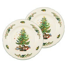 셀트만바이덴 마리 루이스 크리스마스 원형 접시 17cm, 2개, 단품, 혼합색상