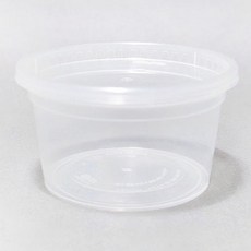 Mom&Pack 圓形小菜&粥品容器 透明 中 350ml, 1個, 50個